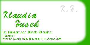 klaudia husek business card